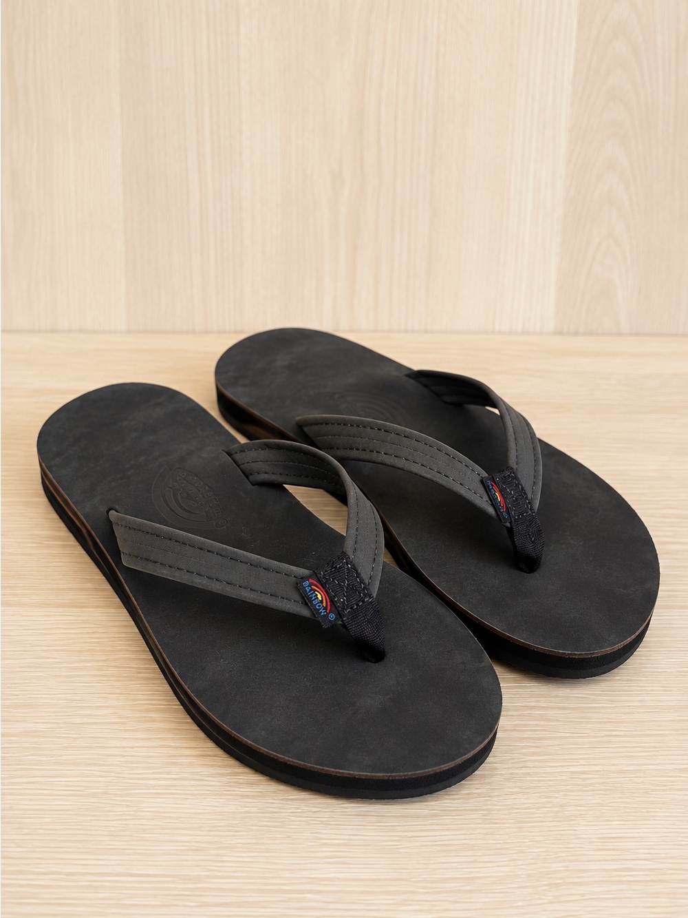 Rainbow Sandals Catalina Leather Women’s Flip Flops Black Size 9